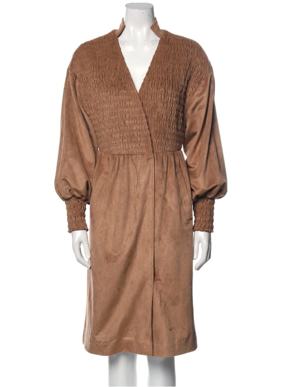 VIVIENNE HU SUEDE FEEL SNAP UP DRESS